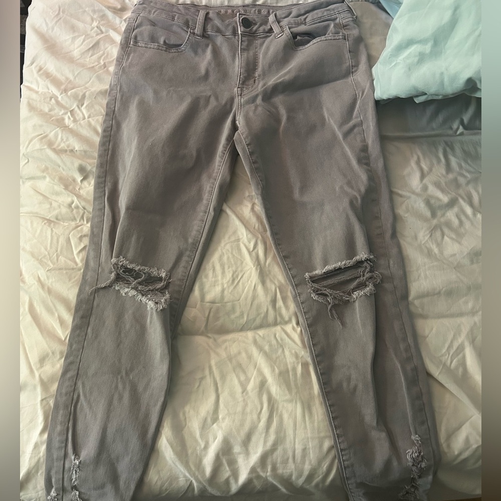 American Eagle Outfitters Gray Skinny Jeans